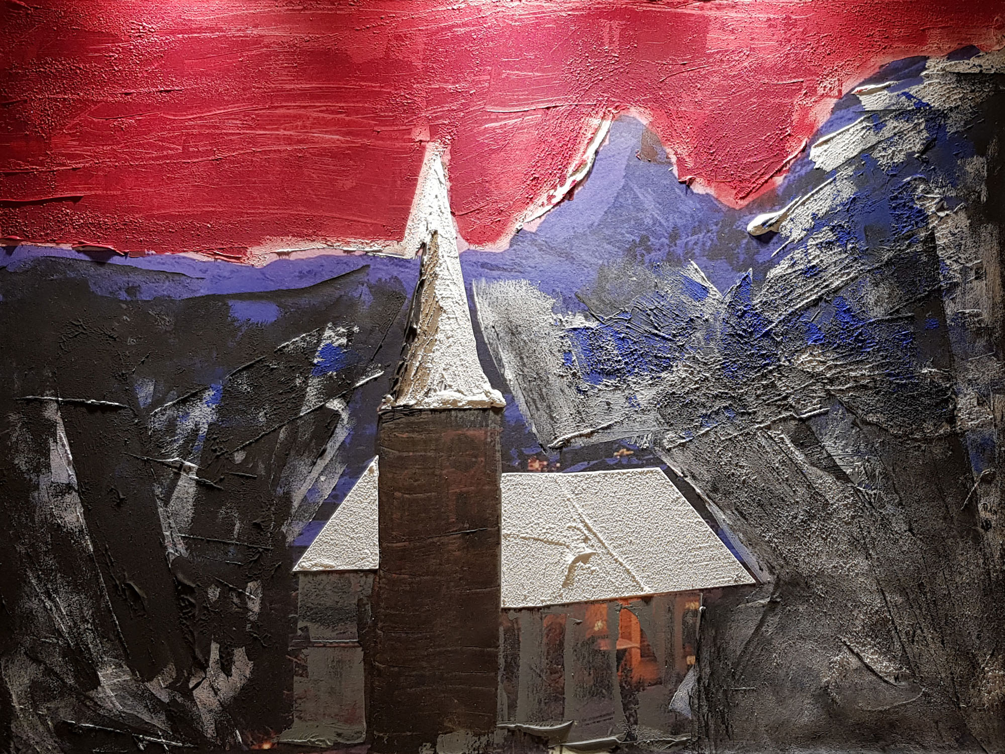Jerome Rudin - Peinture Chalet Suisse du Valais Ref 106